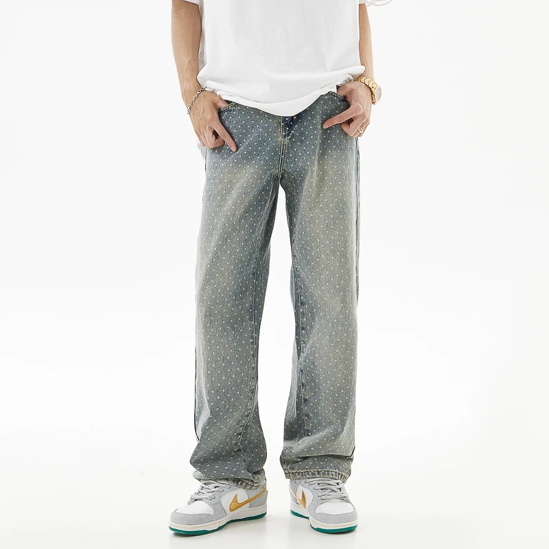 Printed jeans men's hip hop trend fashion street Korean retro distressed Y2K casual loose straight-leg wide-leg pants
Printed jeans men's hip hop trend fashion street Korean retro distressed Y2K casual loose straight-leg wide-leg pants
