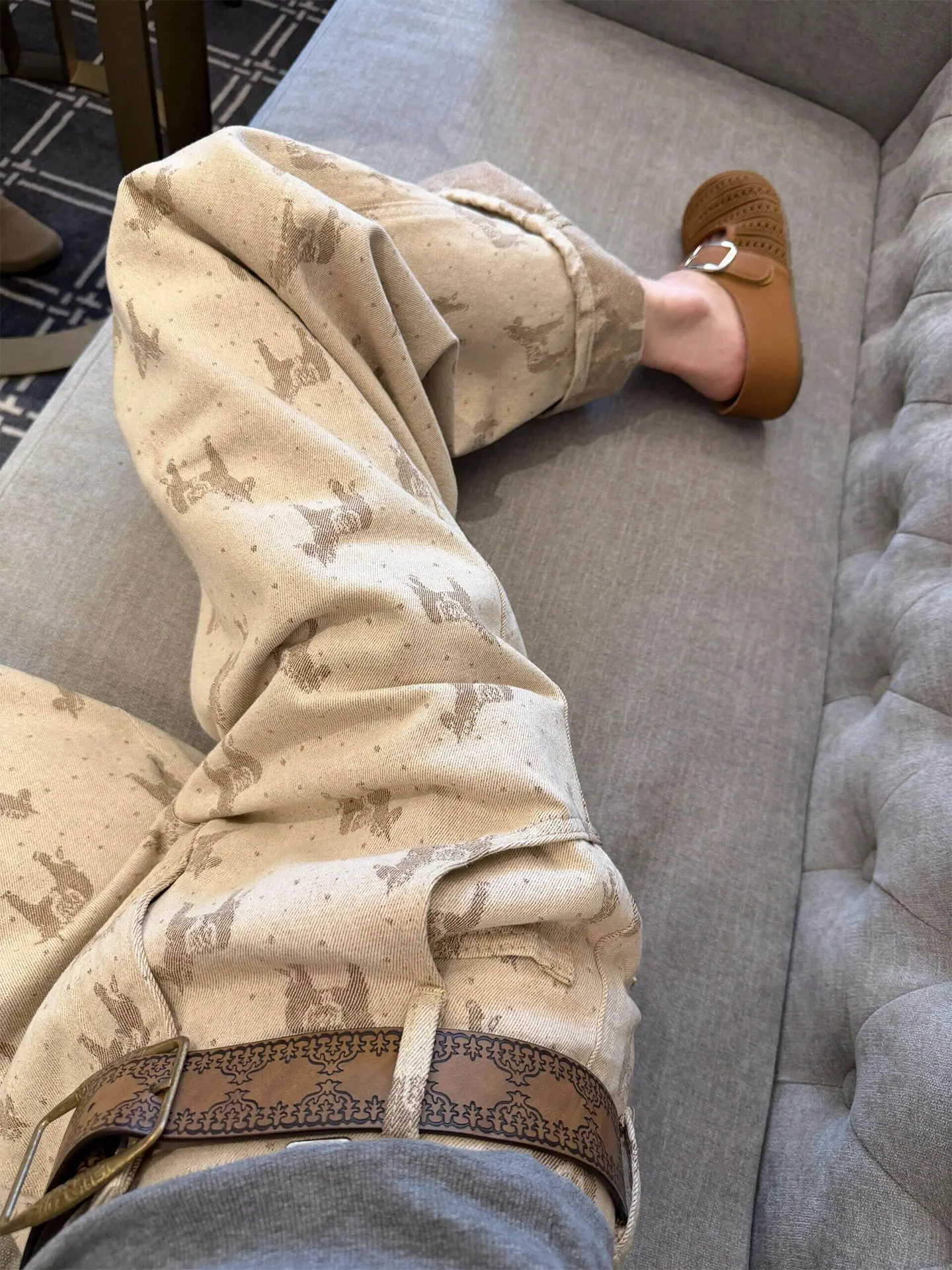 High Waist Wide Leg Jeans Women's Summer Small Print Pleated Denim Pants Hot Girl High Street Style Khaki Straight Long Trousers
High Waist Wide Leg Jeans Women's Summer Small Print Pleated Denim Pants Hot Girl High Street Style Khaki Straight Long Trousers