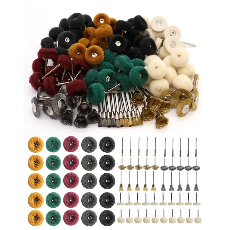 AB46-Polishing Kit 100Pcs For Dremel,Wire Brush Set, Shank 1/8 Inch, For Metal Wood Watch Jewelry Brass
AB46-Polishing Kit 100Pcs For Dremel,Wire Brush Set, Shank 1/8 Inch, For Metal Wood Watch Jewelry Brass
