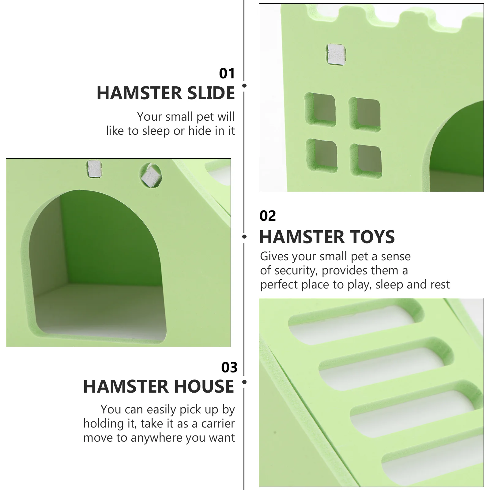 1pc Wooden Hamster House Habitat Hut Small Pets Toys Color Random Style Little Sleeping Nest Play Slide
1pc Wooden Hamster House Habitat Hut Small Pets Toys Color Random Style Little Sleeping Nest Play Slide