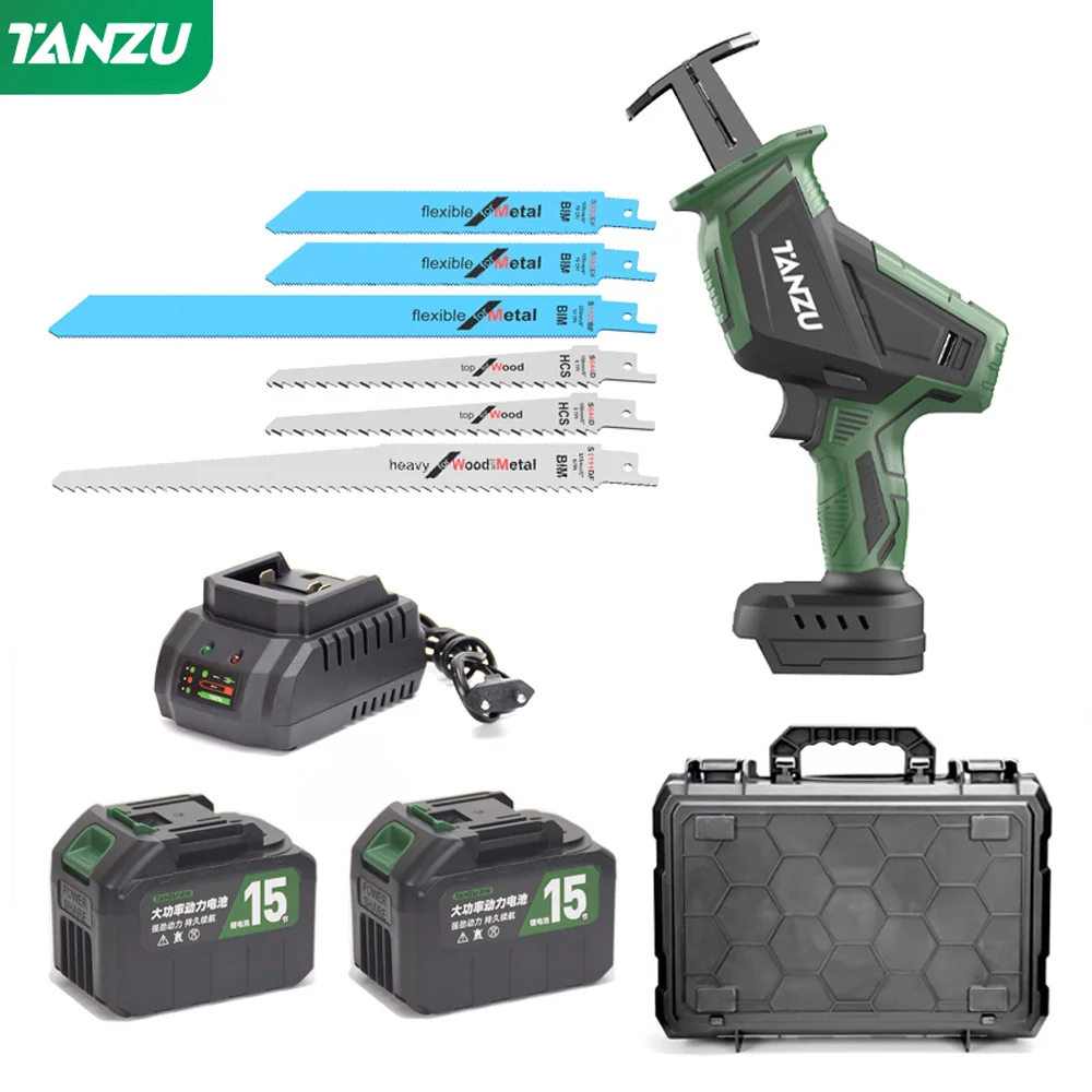Cordless Electric Reciprocating Saw Brushless Motor Saber Saw Steel Blade Wood Metal PVC Pipe Cutting With Lithium Battery Tool
Cordless Electric Reciprocating Saw Brushless Motor Saber Saw Steel Blade Wood Metal PVC Pipe Cutting With Lithium Battery Tool