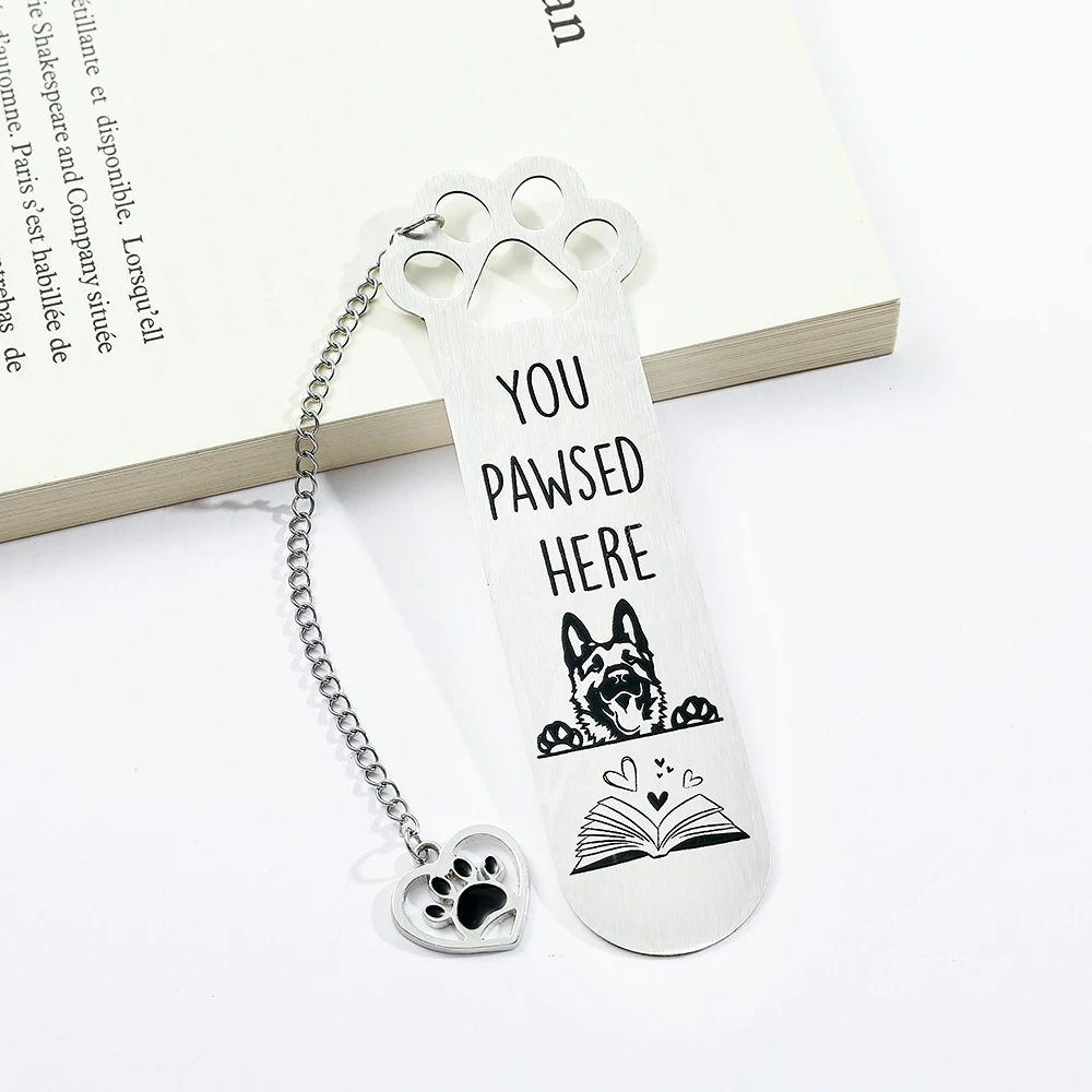 Cool Puppy Stainless Steel Bookmark Pet Pendant for Dog Lovers Bookmark with Dog Paw Pendant Christmas Gift for Daughter
Cool Puppy Stainless Steel Bookmark Pet Pendant for Dog Lovers Bookmark with Dog Paw Pendant Christmas Gift for Daughter