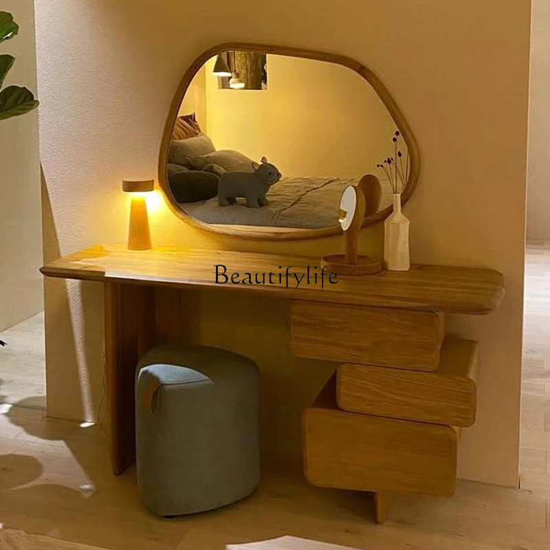 Medieval solid wood dresser simple Nordic solid wood makeup table bedroom dressing cabinet
Medieval solid wood dresser simple Nordic solid wood makeup table bedroom dressing cabinet