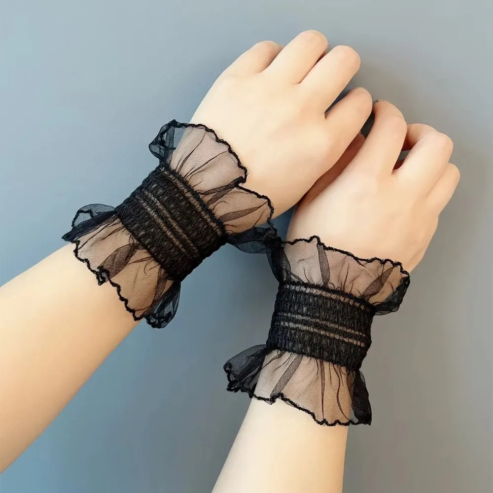Cute Lace Rose Flower Short Sleeve Gloves Elastic Detachable Lace Wrist Cuffs Black White Fake Sleeves Lolita
Cute Lace Rose Flower Short Sleeve Gloves Elastic Detachable Lace Wrist Cuffs Black White Fake Sleeves Lolita