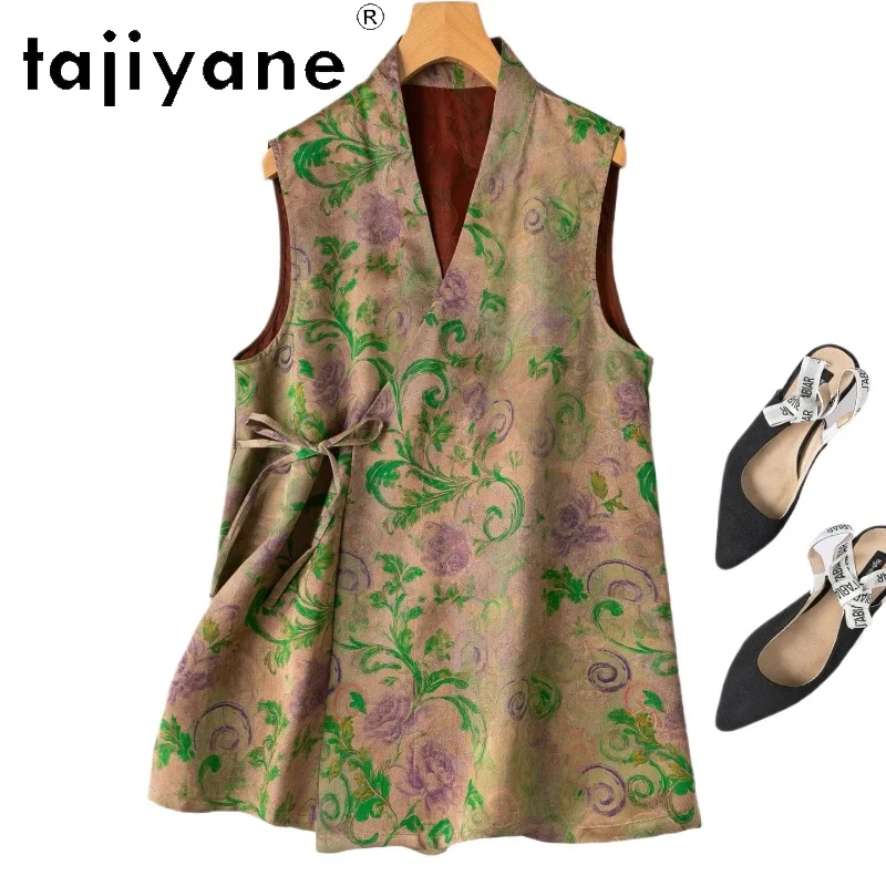 TAJIYANE 100% Natural Mulberry Silk Women's Tanks 24MM Xiangyun Sha Summer Tops Purple Rose Vest 2026 Woman Clothing ropa mujer
TAJIYANE 100% Natural Mulberry Silk Women's Tanks 24MM Xiangyun Sha Summer Tops Purple Rose Vest 2026 Woman Clothing ropa mujer