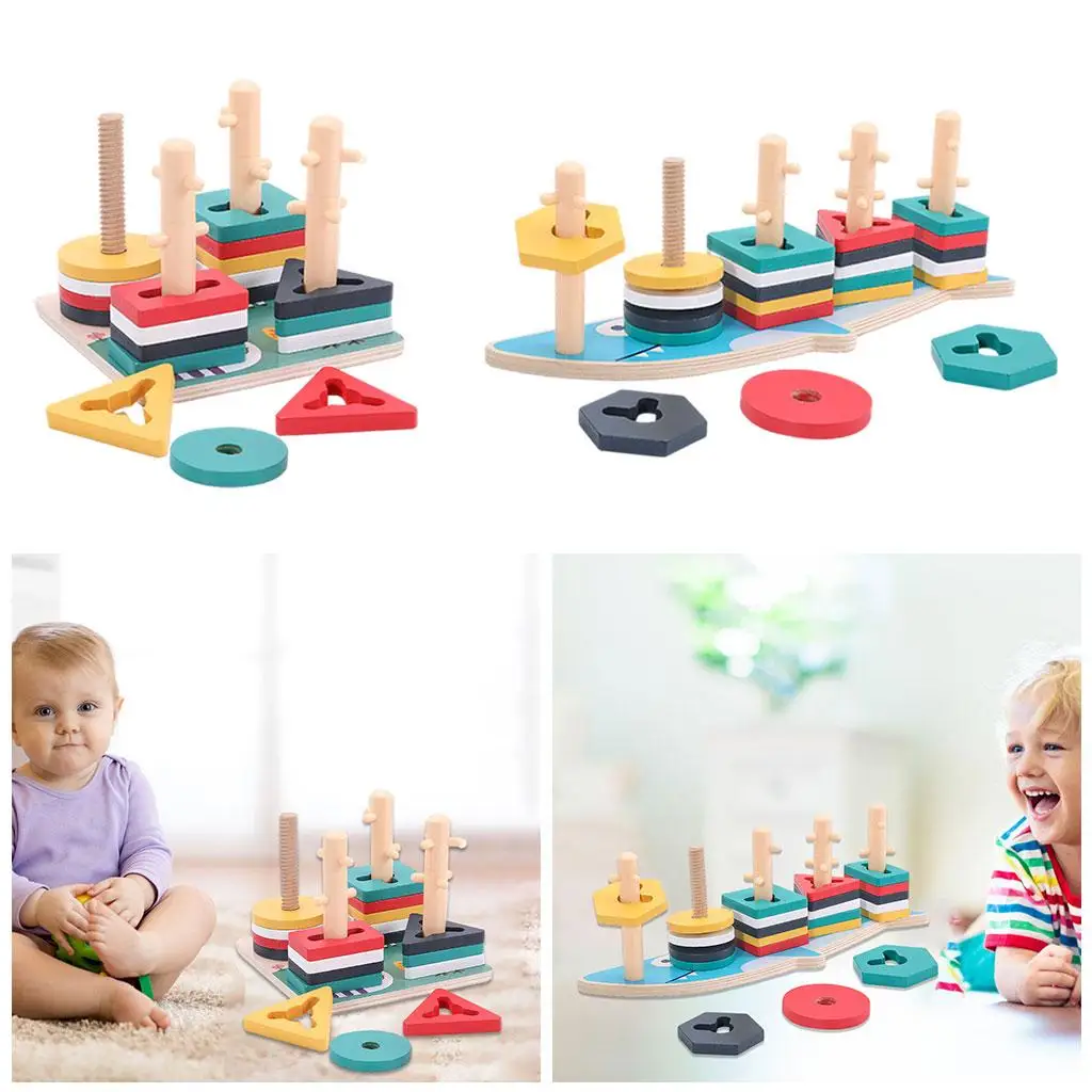 Wooden Educational Preschool Toddler Toys 5 Year Old Shape Color Recognition Geometric Sorting Board Stack Sort
Wooden Educational Preschool Toddler Toys 5 Year Old Shape Color Recognition Geometric Sorting Board Stack Sort