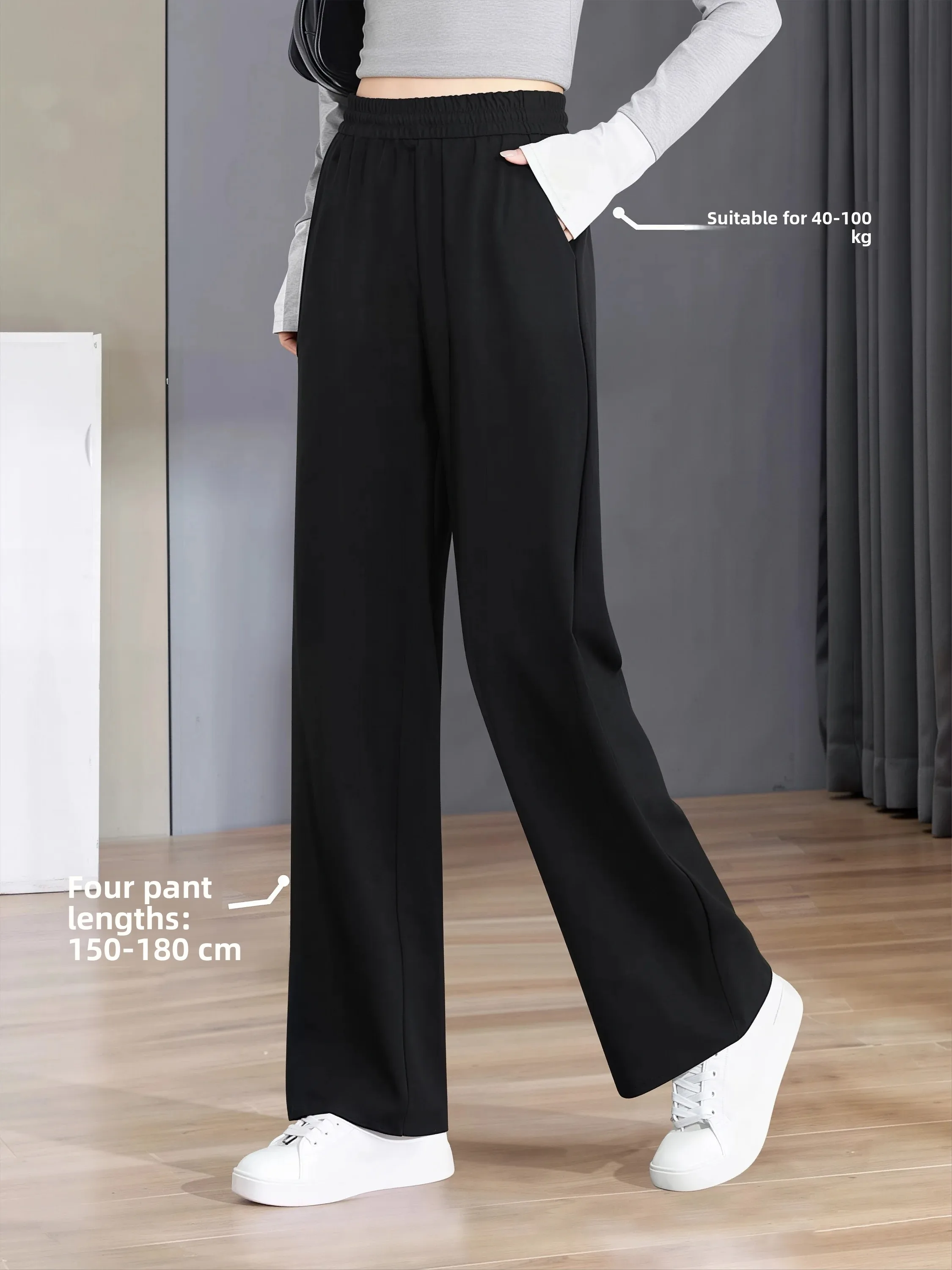 Slimming Wide Leg Pants Women's Summer Thin Straight Casual Trousers Drapey High Waist Suit Style Small Size Friendly
Slimming Wide Leg Pants Women's Summer Thin Straight Casual Trousers Drapey High Waist Suit Style Small Size Friendly