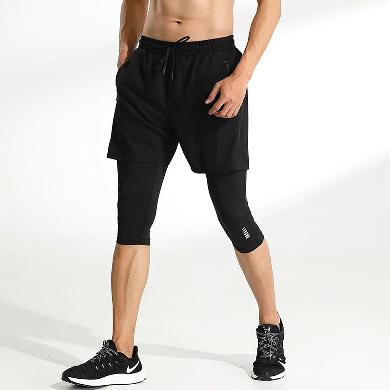 Summer Men's Sports and Fitness Double Cropped Pants Quick Dry Breathable Training Pants Running Basketball Reflective Print
Summer Men's Sports and Fitness Double Cropped Pants Quick Dry Breathable Training Pants Running Basketball Reflective Print