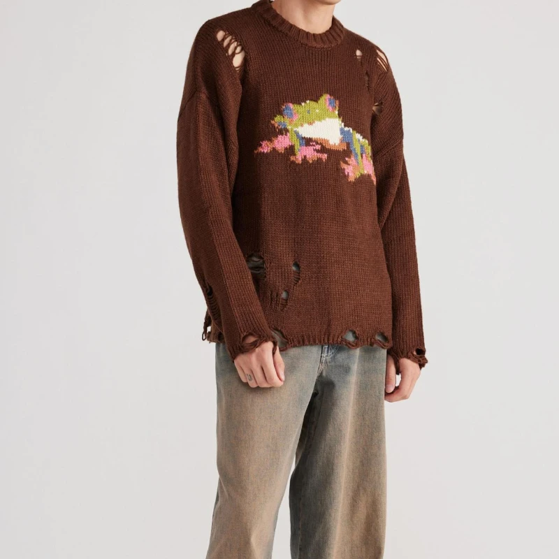 Retro knitwear Y2K printed sweaters for men and women winter Harajuku oversized pullover sweaters for men and women versatile
Retro knitwear Y2K printed sweaters for men and women winter Harajuku oversized pullover sweaters for men and women versatile