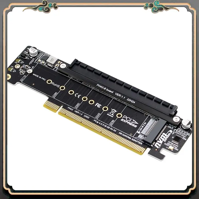 ASMA-Pcie X16 к X8+X4+X4 Плата разветвителя PCIE4.0 Поддержка карты расширения 2280/2260/2242/2230 SSD
ASMA-Pcie X16 к X8+X4+X4 Плата разветвителя PCIE4.0 Поддержка карты расширения 2280/2260/2242/2230 SSD