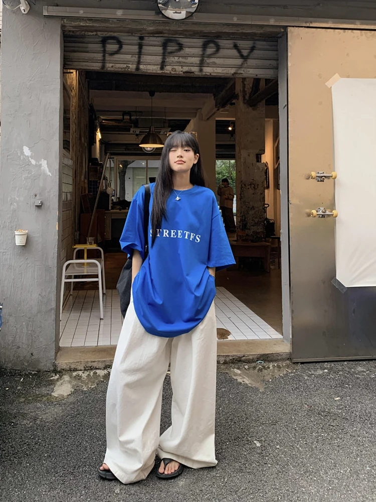 Loose Casual Korean Style Women's T-shirt Summer 2026 Short Sleeve Letter Print Student Fashion Lazy Style Versatile Top
Loose Casual Korean Style Women's T-shirt Summer 2026 Short Sleeve Letter Print Student Fashion Lazy Style Versatile Top