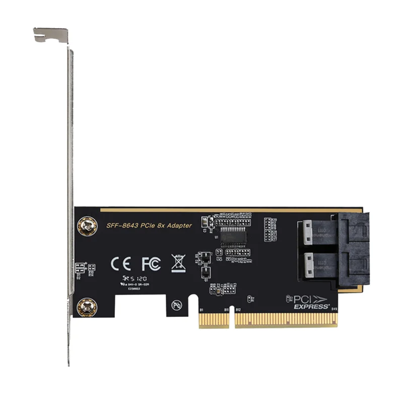 Картка адаптера Classic-1 шт. PCIE 8X на 2 порта U.2 SFF8643 Dual Nvme SSD PCIE X8, карта расширения SFF8643 U2, черный адаптер
Картка адаптера Classic-1 шт. PCIE 8X на 2 порта U.2 SFF8643 Dual Nvme SSD PCIE X8, карта расширения SFF8643 U2, черный адаптер