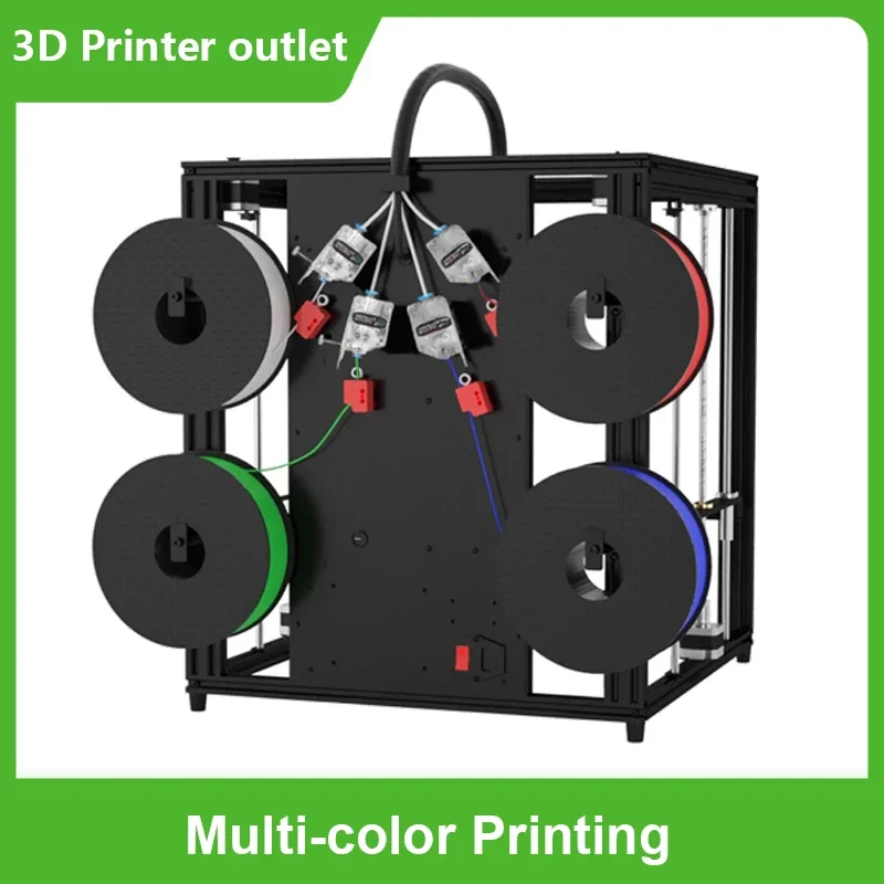3D Printer Upgraded Adjustable Four Extruder Design Single and Multi-color Printing Size 300x300x400mm
3D Printer Upgraded Adjustable Four Extruder Design Single and Multi-color Printing Size 300x300x400mm