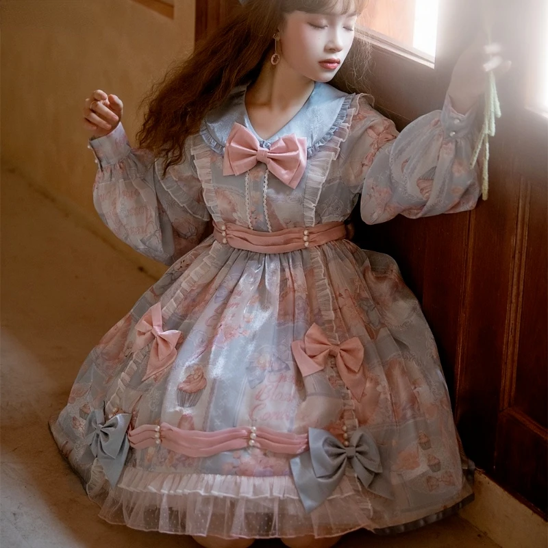Coalfell Original Design Cherry Blossom Candy Pink Blue Patchwork Sweet Cute Lolita Dress Women Temperament Sweet Daily Dress
Coalfell Original Design Cherry Blossom Candy Pink Blue Patchwork Sweet Cute Lolita Dress Women Temperament Sweet Daily Dress