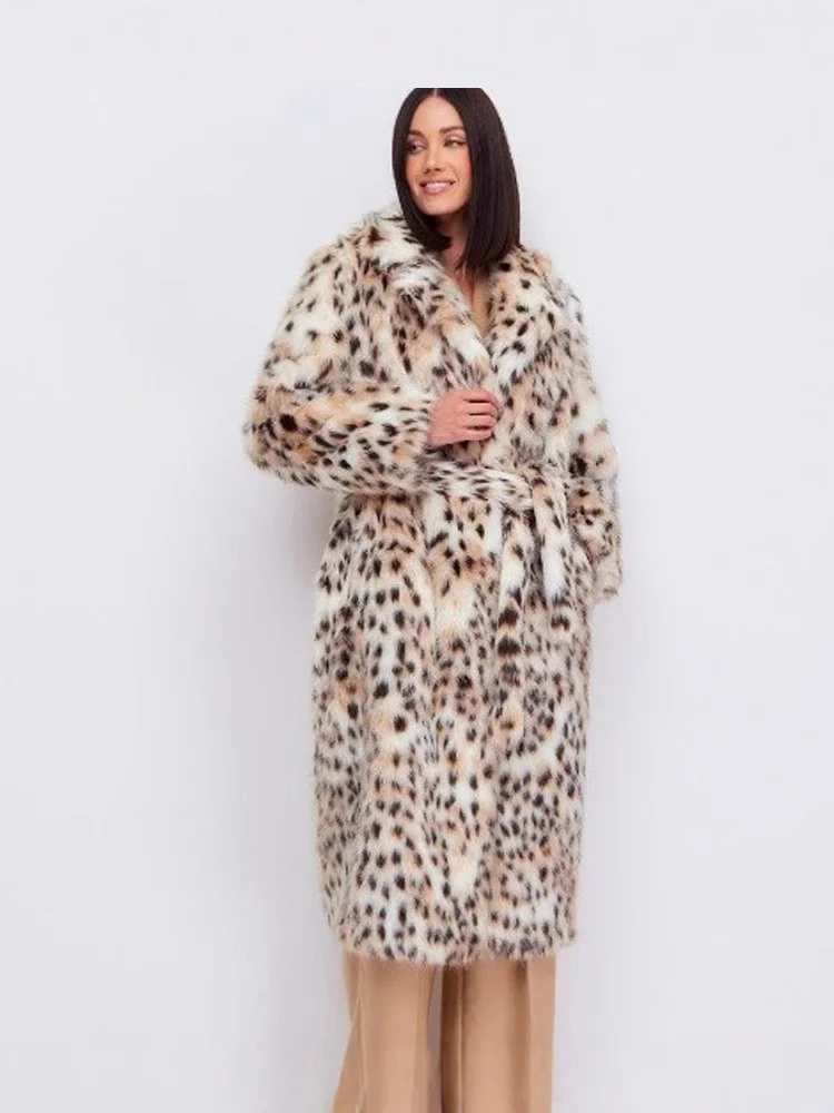 French Romantic Fashionable Faux Fur Yellow Leopard Print Loose Soft Gentle Comfortable Home Belt Winter Warm Lapel Long Jacket
French Romantic Fashionable Faux Fur Yellow Leopard Print Loose Soft Gentle Comfortable Home Belt Winter Warm Lapel Long Jacket