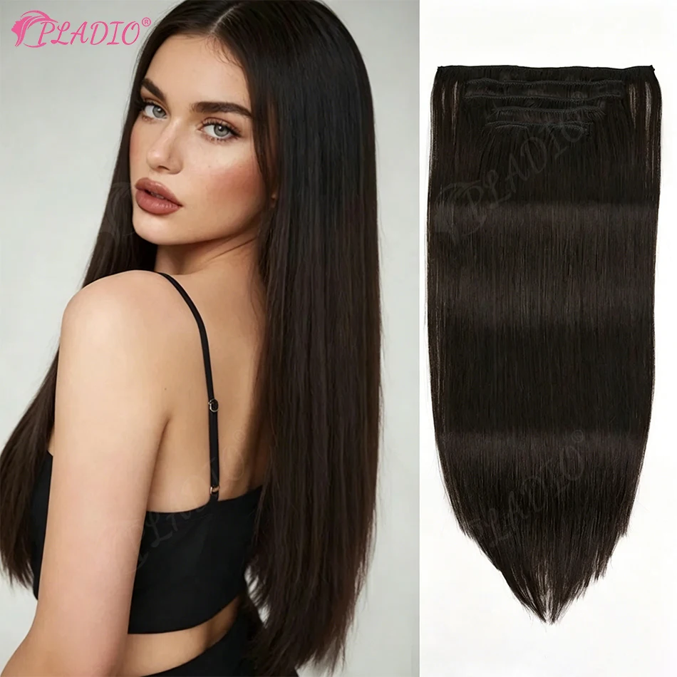 7Pcs Clip in Real Human Hair Extensions, Seamless Invisible Weft with Clips, Straight Hair Pieces for Women Full Head Off Black
7Pcs Clip in Real Human Hair Extensions, Seamless Invisible Weft with Clips, Straight Hair Pieces for Women Full Head Off Black