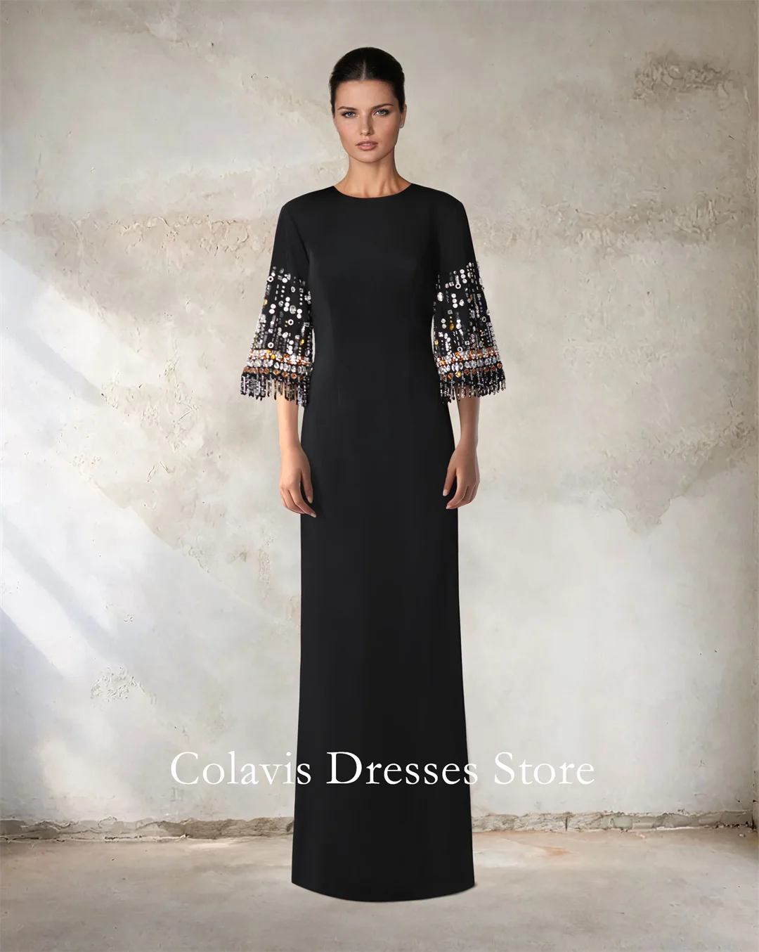 Colavis Fashion Customized 2024 New Women's SEQUINED SLEEVES DRESS Prom Black Evening Dress Celebrity Party Dress
Colavis Fashion Customized 2024 New Women's SEQUINED SLEEVES DRESS Prom Black Evening Dress Celebrity Party Dress