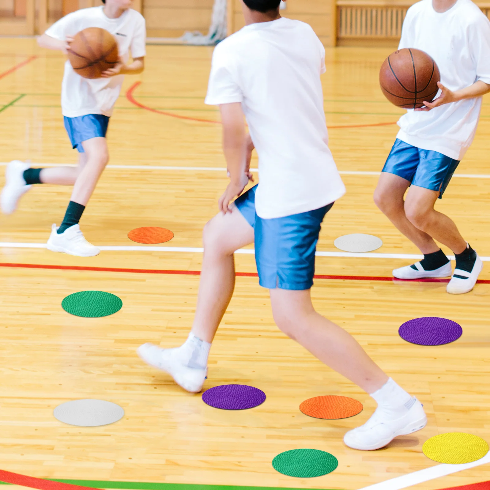 14Pcs Flat Round Floor Spot Markers Bright Colorful Soccer Basketball Training Equipment Classroom Agility Sports Floor Circles
14Pcs Flat Round Floor Spot Markers Bright Colorful Soccer Basketball Training Equipment Classroom Agility Sports Floor Circles