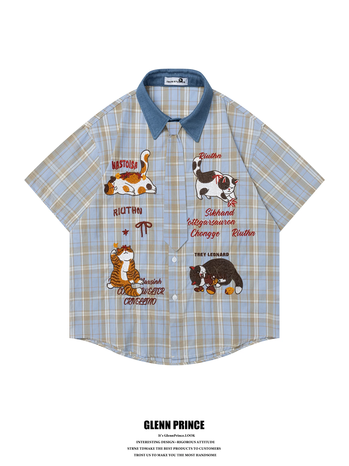 GPstudio American Retro Embroidery Shirt Cotton Summer Short Sleeve Loose Fit Youthful Style Campus Atmosphere Men's Shirt
GPstudio American Retro Embroidery Shirt Cotton Summer Short Sleeve Loose Fit Youthful Style Campus Atmosphere Men's Shirt