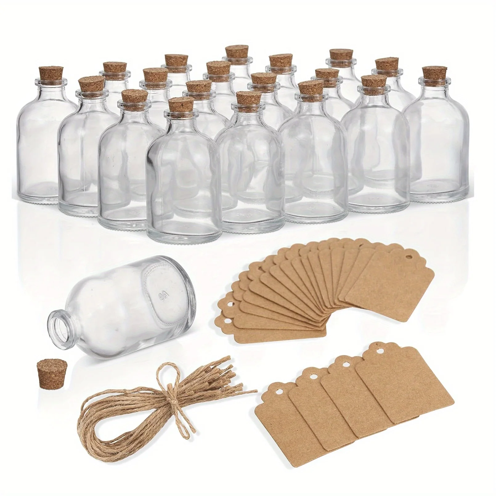 12Set Mini Glass Bottles with Cork,Twine Card,Wish Bottle Tiny Glass Bottle Jars Hanging Decoration Wedding Decor Vials
12Set Mini Glass Bottles with Cork,Twine Card,Wish Bottle Tiny Glass Bottle Jars Hanging Decoration Wedding Decor Vials