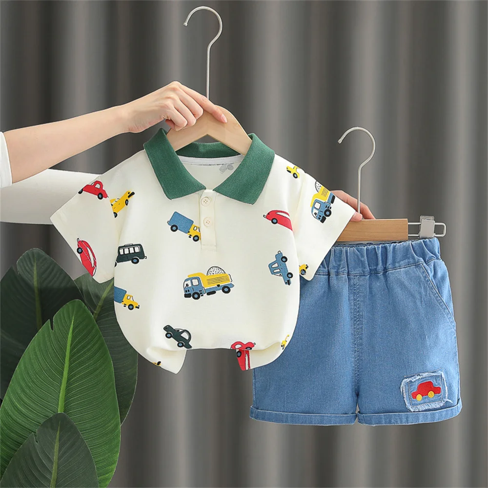 Baby Sets Summer Boys Clothing Casual Cartoon T-shirt Tee Shorts 2pcs Suit for Infant Baby Boy Clothes Kids Birthday Sets 0-4 Y
Baby Sets Summer Boys Clothing Casual Cartoon T-shirt Tee Shorts 2pcs Suit for Infant Baby Boy Clothes Kids Birthday Sets 0-4 Y