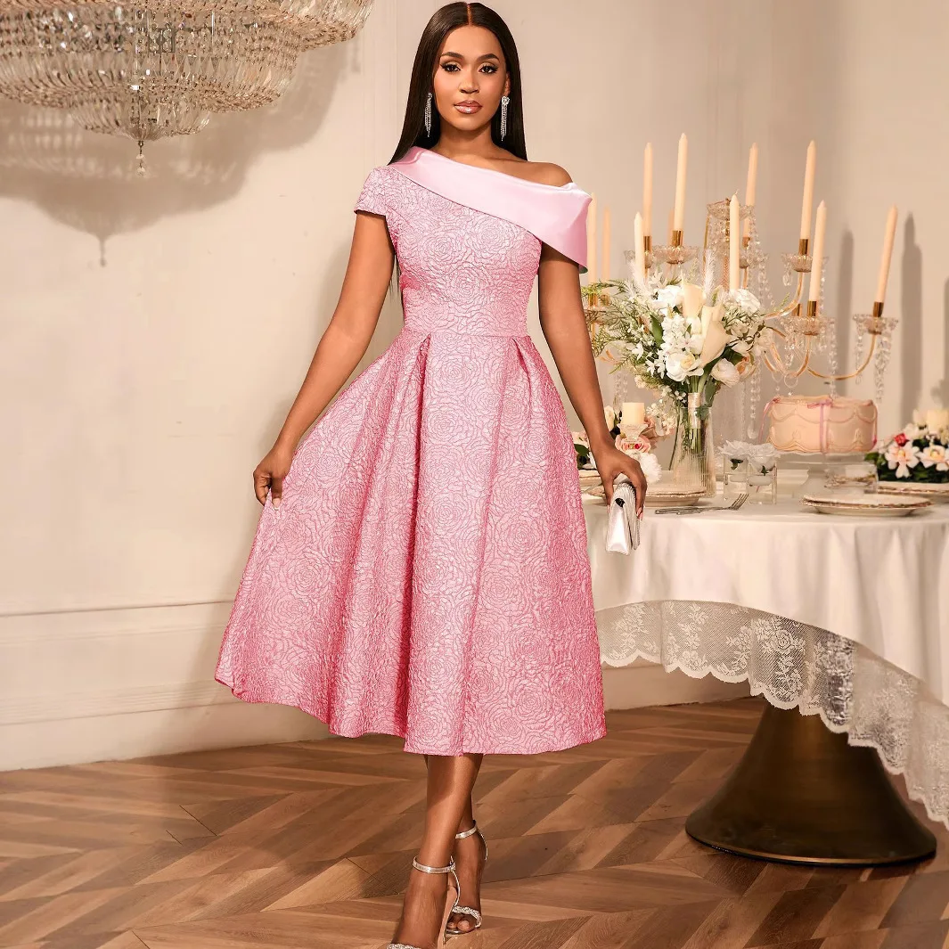 Am040830 New Color-block Asymmetric Shoulder Dress Evening Party Gown Dress Modest 2025 Summer Dress Robe Vestido Women Party
Am040830 New Color-block Asymmetric Shoulder Dress Evening Party Gown Dress Modest 2025 Summer Dress Robe Vestido Women Party