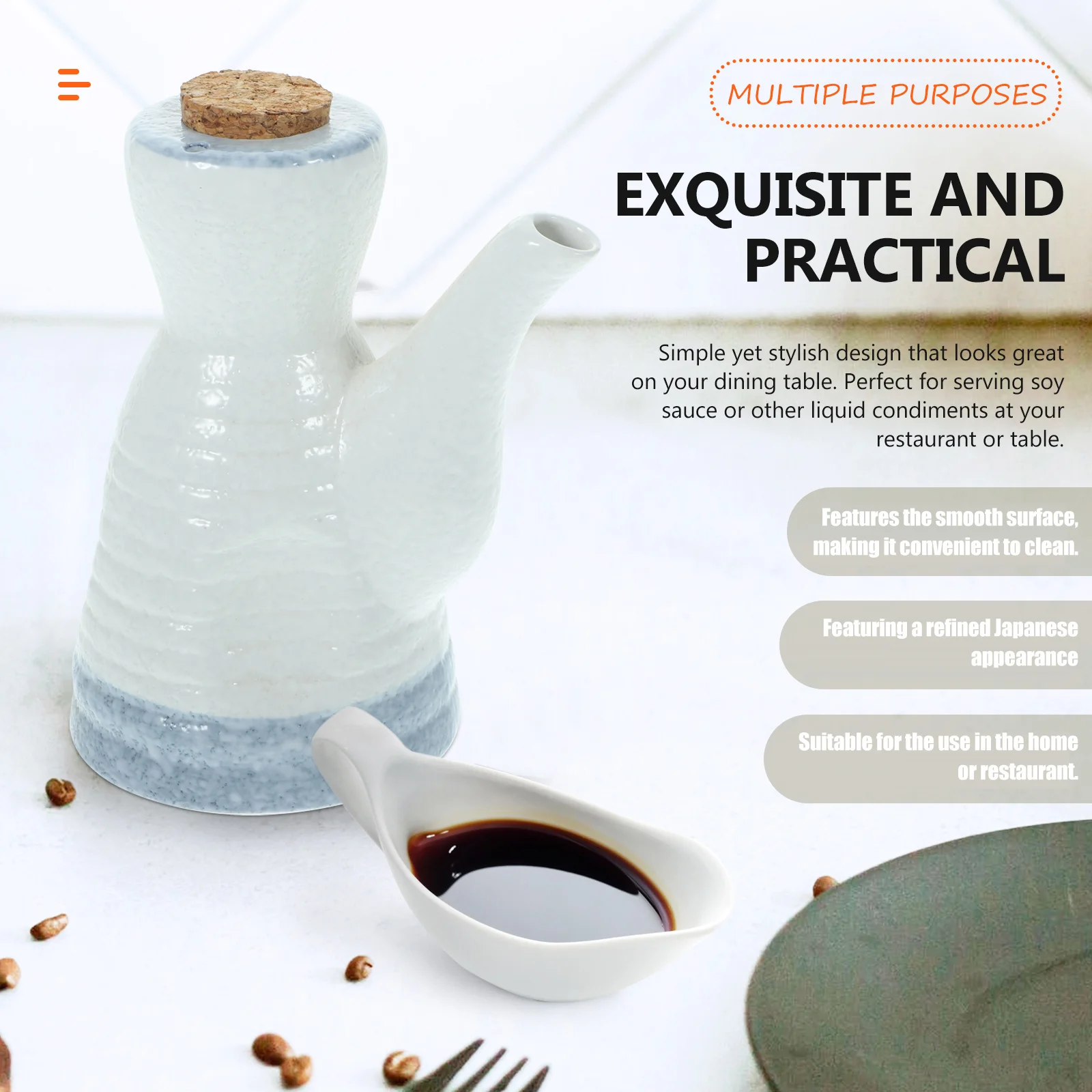 Condiment Dispenser Soy Sauce Liquid Container Household Ceramic Containers Bottle Vinegar
Condiment Dispenser Soy Sauce Liquid Container Household Ceramic Containers Bottle Vinegar