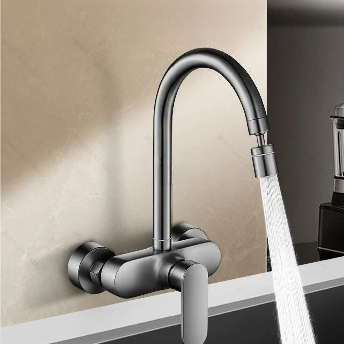 Wall-mounted Kitchen Faucet Dual Holes Cold and Hot Water Tap Balcony All-copper Sink Washbasin Mixer Faucet Household
Wall-mounted Kitchen Faucet Dual Holes Cold and Hot Water Tap Balcony All-copper Sink Washbasin Mixer Faucet Household