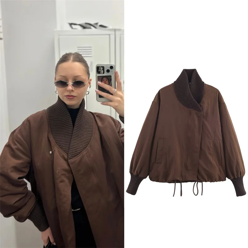 Women's Jacket 2025 Autumn New Arrivals Reddish-Brown Long-Sleeve Loose Simple Style Jacket, Casual Fashion Versatile
Women's Jacket 2025 Autumn New Arrivals Reddish-Brown Long-Sleeve Loose Simple Style Jacket, Casual Fashion Versatile