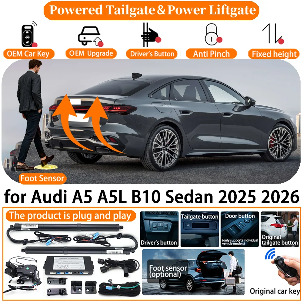 ZhuCamX Car OEM Smart Powered Tailgate system for Audi A5 A5L B10 Sedan 2025 2026 Automatic Electric Power Tailgate Strut kit
ZhuCamX Car OEM Smart Powered Tailgate system for Audi A5 A5L B10 Sedan 2025 2026 Automatic Electric Power Tailgate Strut kit