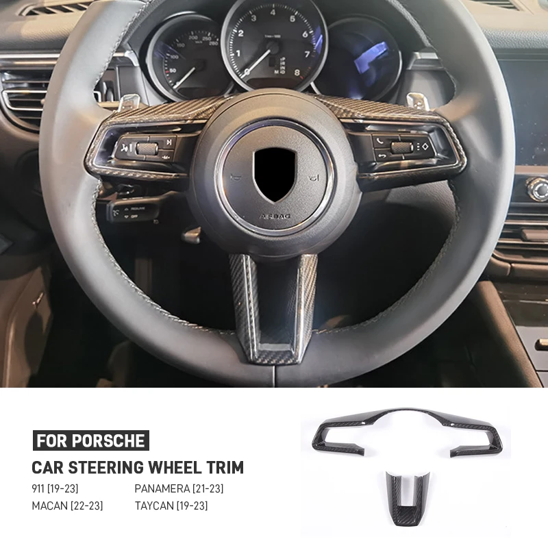 Real Dry Carbon Fiber Car Steering Wheel Button Frame Cover Trim For Porsche 911 992 Panamera Macan Taycan 2019-2023 Accessories
Real Dry Carbon Fiber Car Steering Wheel Button Frame Cover Trim For Porsche 911 992 Panamera Macan Taycan 2019-2023 Accessories