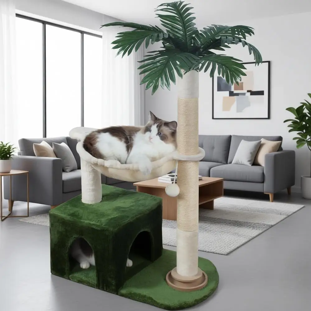 38 Cat Tower with Large Hammock, Metal Cat Scratching Post, Indoor Cat Condo, Playground Track Balls and Bouncy Ball, Green and
38 Cat Tower with Large Hammock, Metal Cat Scratching Post, Indoor Cat Condo, Playground Track Balls and Bouncy Ball, Green and