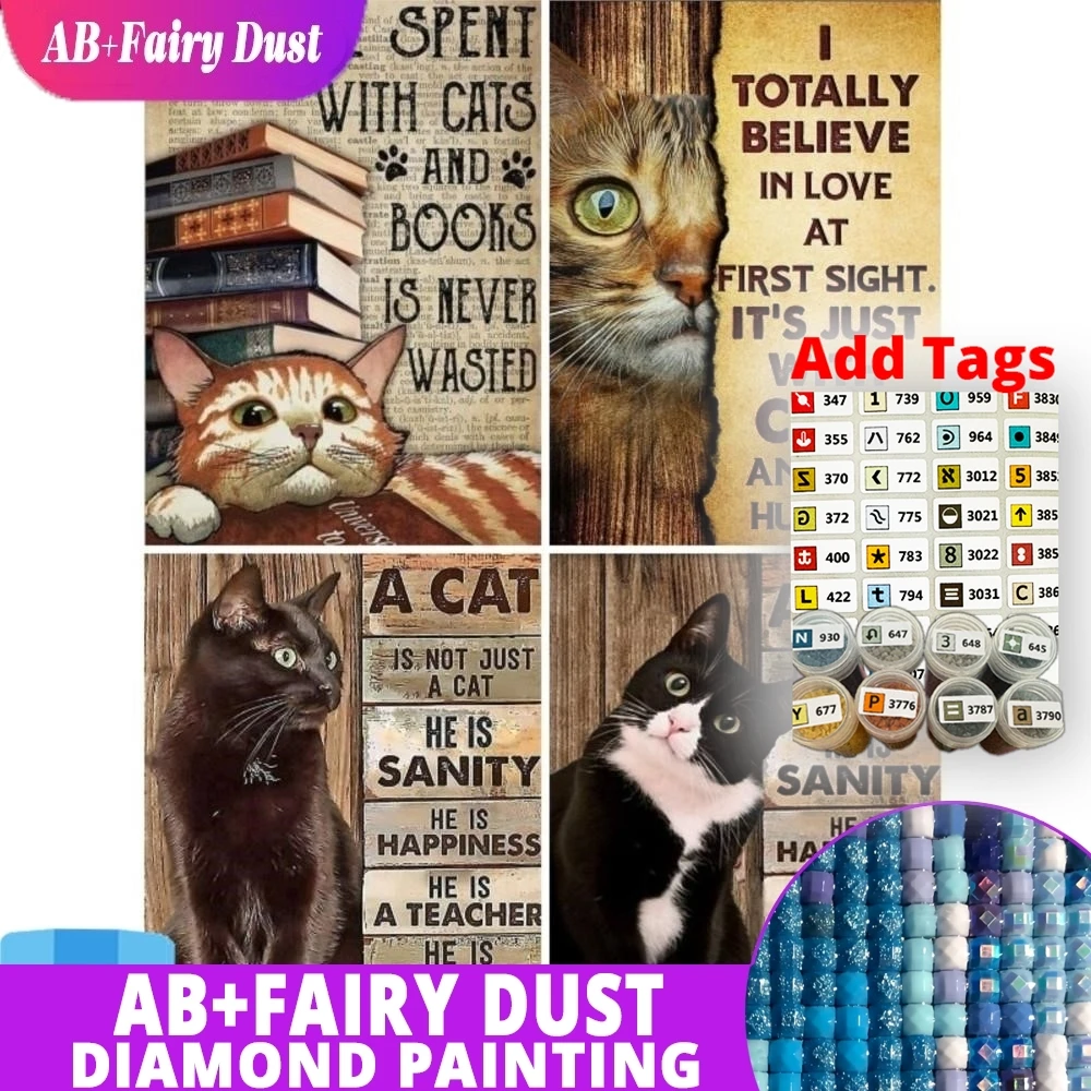 With Symbol Sticker AB Fairy Dust Diamond Painting Cat Lovers Kitten Quote Animal 5D DIY Diamond Embroidery Mosaic Art Kits Home
With Symbol Sticker AB Fairy Dust Diamond Painting Cat Lovers Kitten Quote Animal 5D DIY Diamond Embroidery Mosaic Art Kits Home