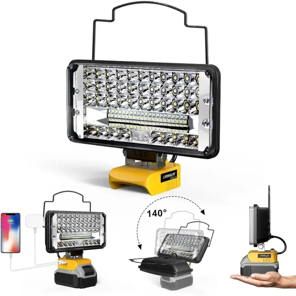 20V Max LED Work Light for 20V Battery, 68W 6800LM 7" Battery Light LED Flashlights Flood Light with USB & Type-C
20V Max LED Work Light for 20V Battery, 68W 6800LM 7" Battery Light LED Flashlights Flood Light with USB & Type-C