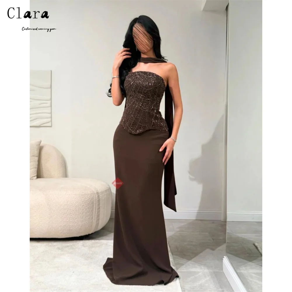 Коричневые блестящие роскошные вечерние платья Clara с открытой спиной и бисером, роскошные элегантные ночные платья 2025, роскошное вечернее праздничное платье
Коричневые блестящие роскошные вечерние платья Clara с открытой спиной и бисером, роскошные элегантные ночные платья 2025, роскошное вечернее праздничное платье