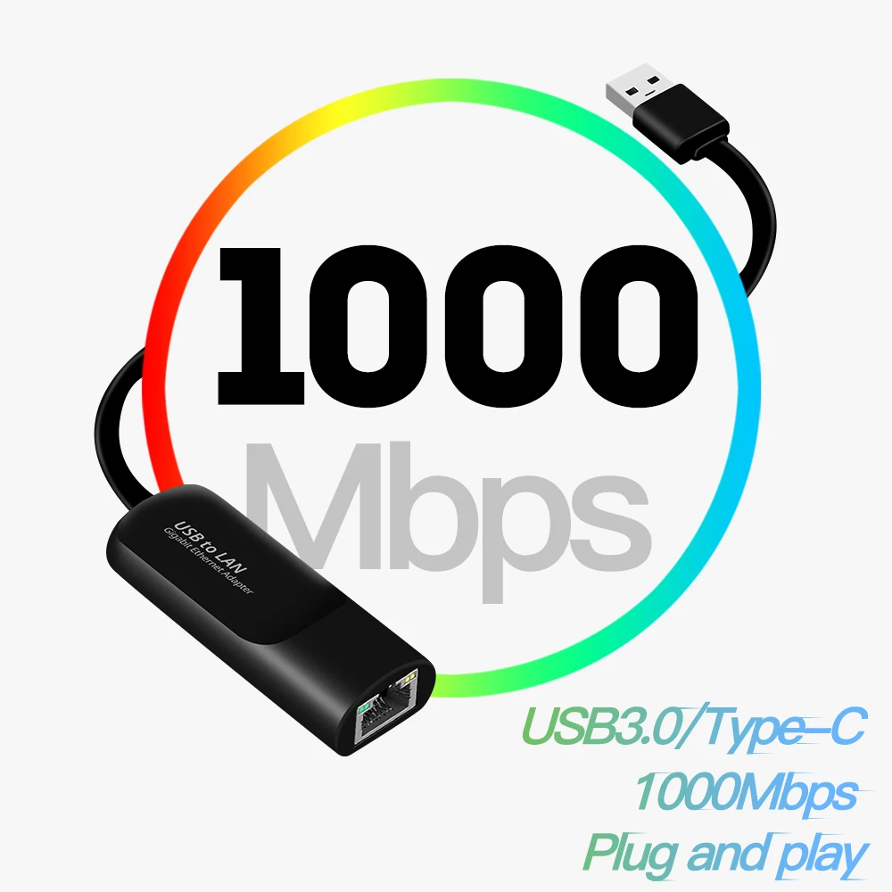 1000Mbps USB 3.0 Wired USB TypeC To Rj45 Lan Ethernet Adapter Network Card for PC Macbook Windows 10 Laptop Driver Free
1000Mbps USB 3.0 Wired USB TypeC To Rj45 Lan Ethernet Adapter Network Card for PC Macbook Windows 10 Laptop Driver Free