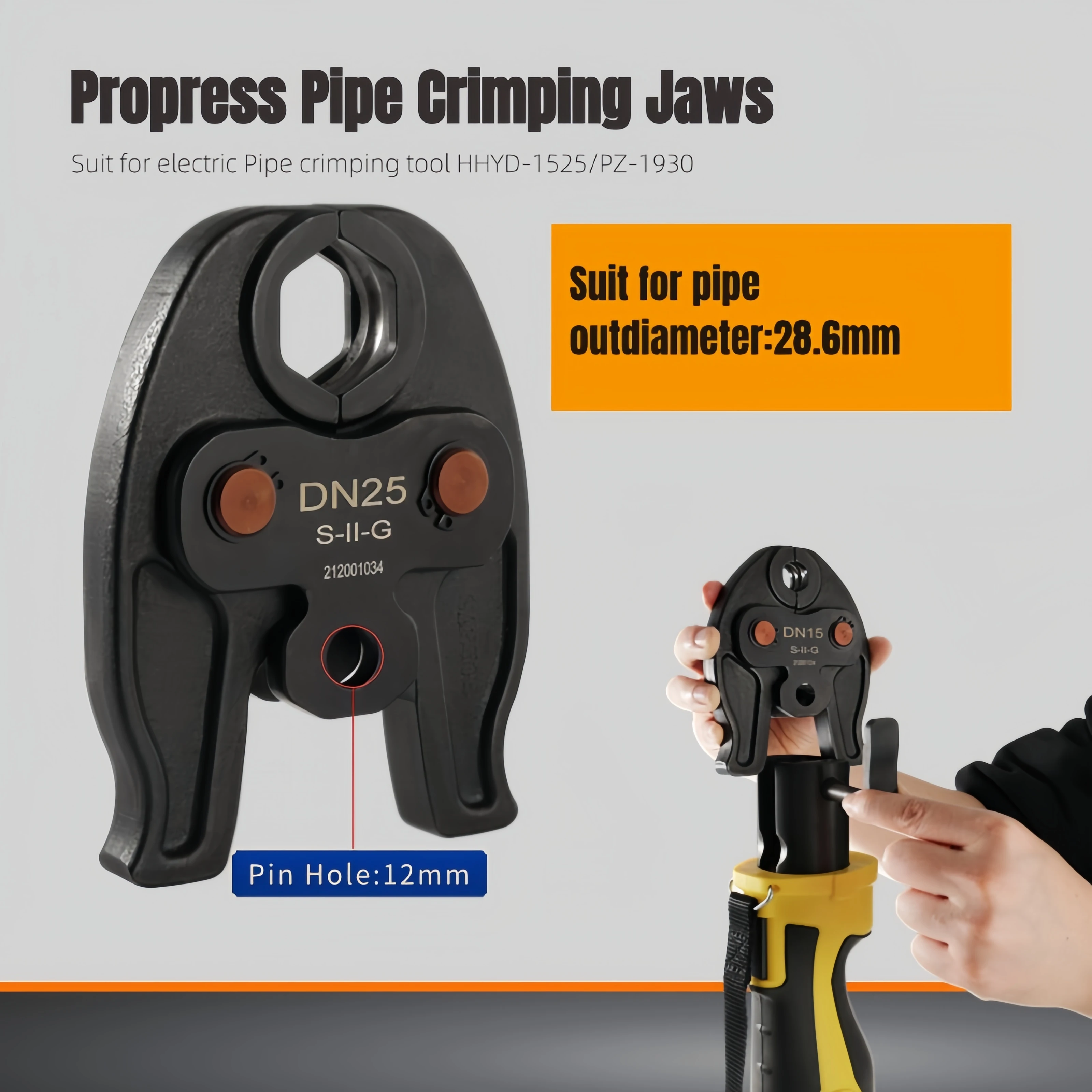 Гидравлические клещи для труб из нержавеющей стали серии II, 1 дюйм, высококачественные, с батарейным приводом, для труб DN25 (28,6 мм), модель 1525/Pz1930
Гидравлические клещи для труб из нержавеющей стали серии II, 1 дюйм, высококачественные, с батарейным приводом, для труб DN25 (28,6 мм), модель 1525/Pz1930