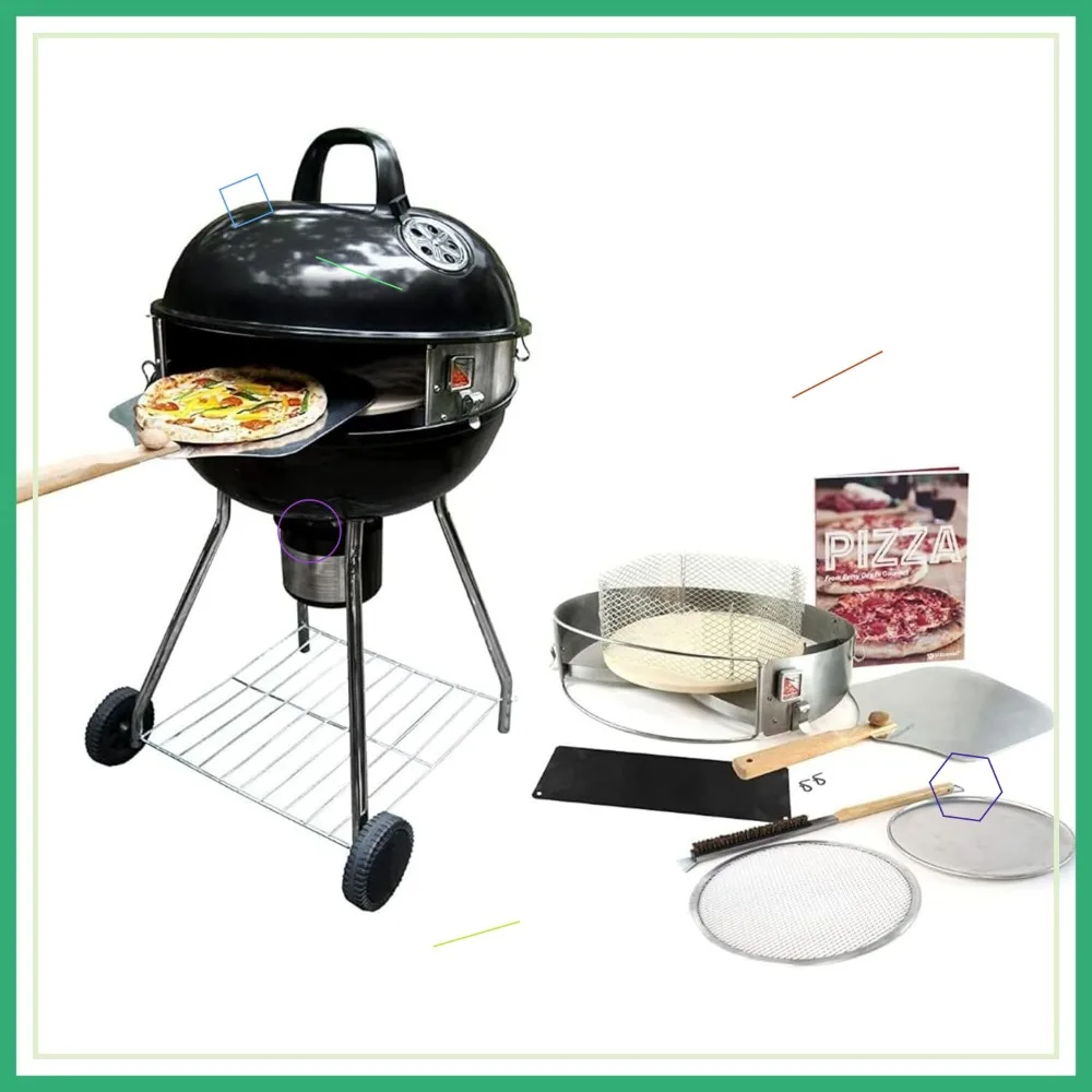 Outdoor Pizza Oven Conversion Kit for 18''/22.5'' Kettle Grills, Silver
Outdoor Pizza Oven Conversion Kit for 18''/22.5'' Kettle Grills, Silver