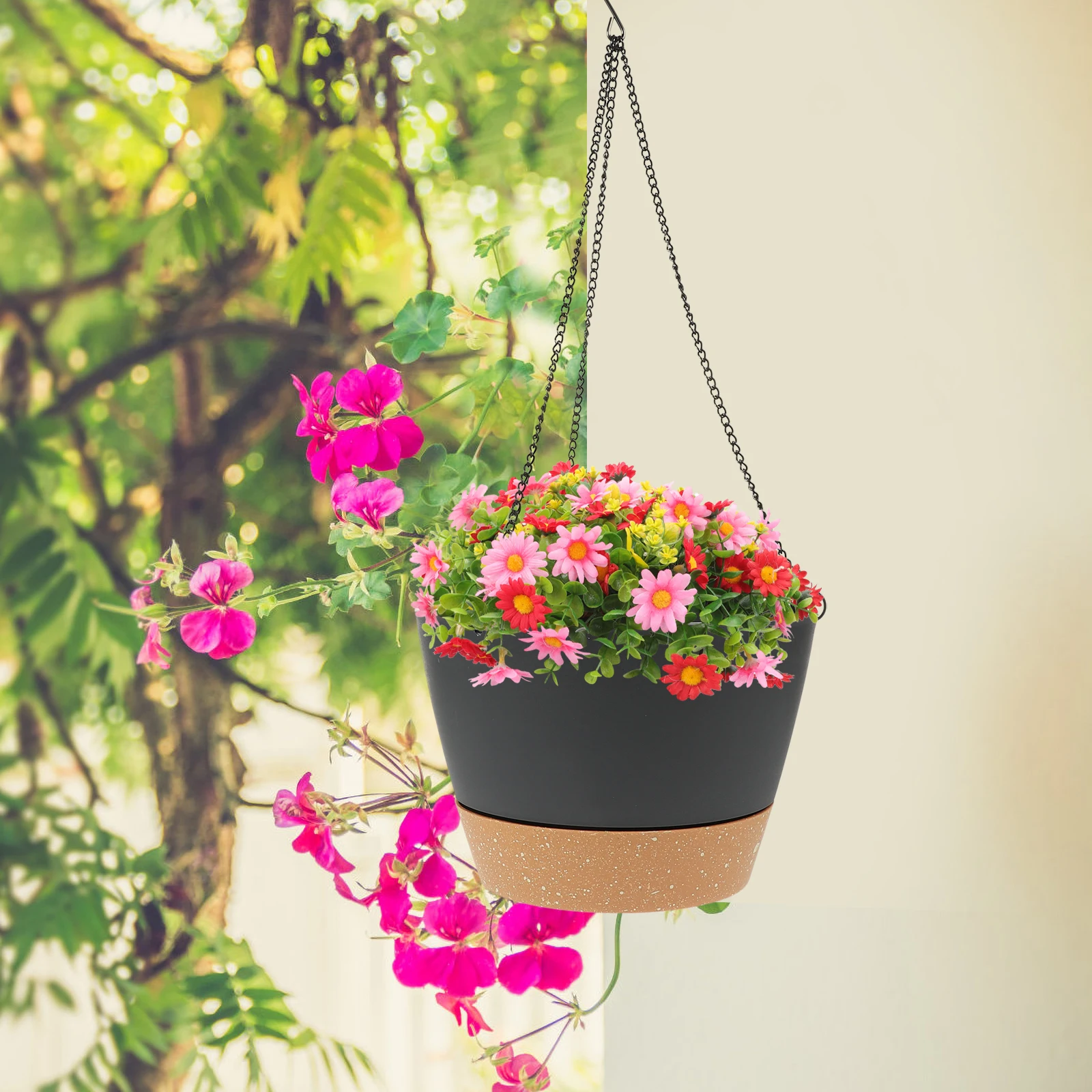Green Plastic Hanging Flower Pot for Balcony Garden Outdoor Indoor Plants Storage Container Succulent Fern Planter
Green Plastic Hanging Flower Pot for Balcony Garden Outdoor Indoor Plants Storage Container Succulent Fern Planter