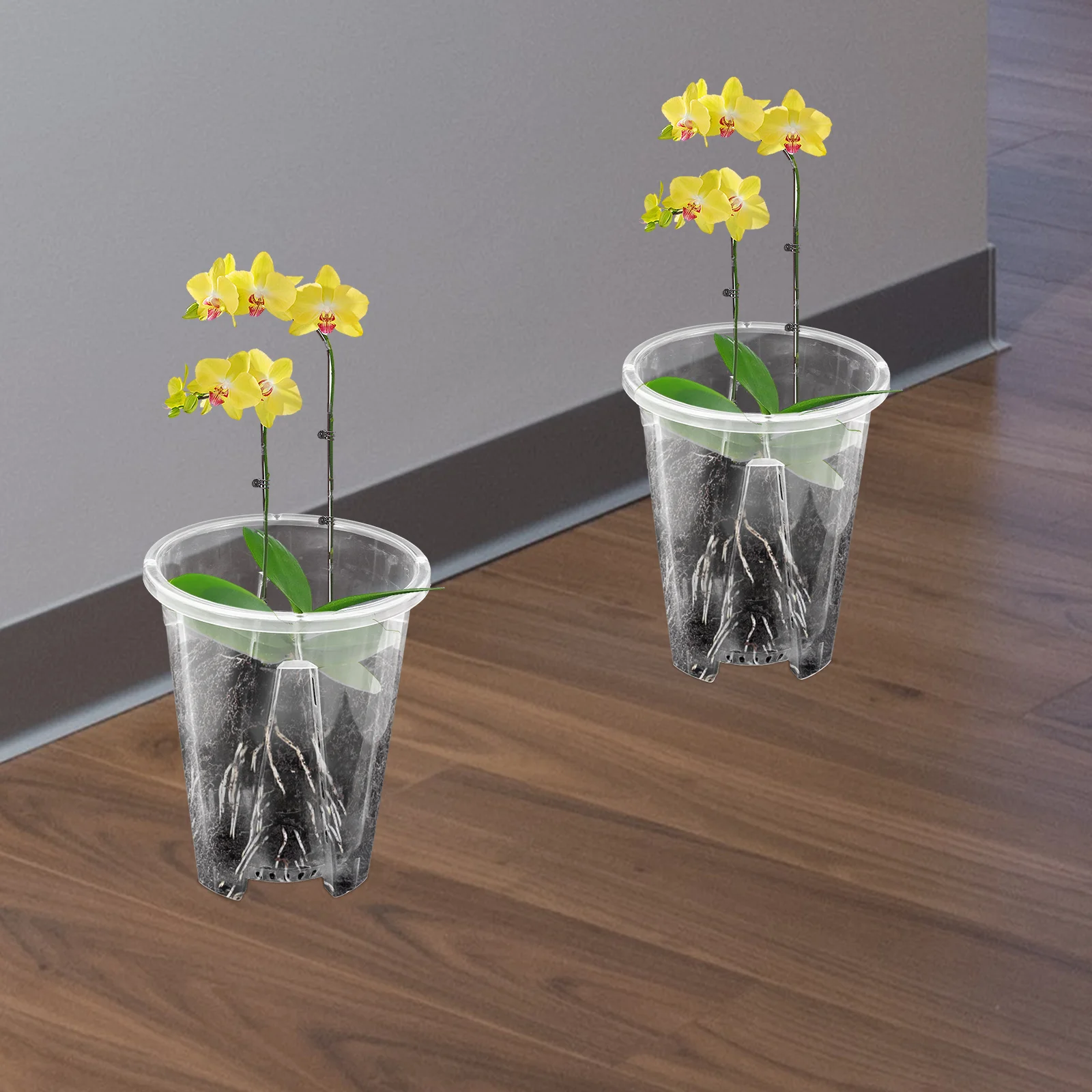 6pcs Transparent Plastic Flower Pot 12cm Diameter Breathable Orchid Plant Nursery Containers With Drainage Holes
6pcs Transparent Plastic Flower Pot 12cm Diameter Breathable Orchid Plant Nursery Containers With Drainage Holes
