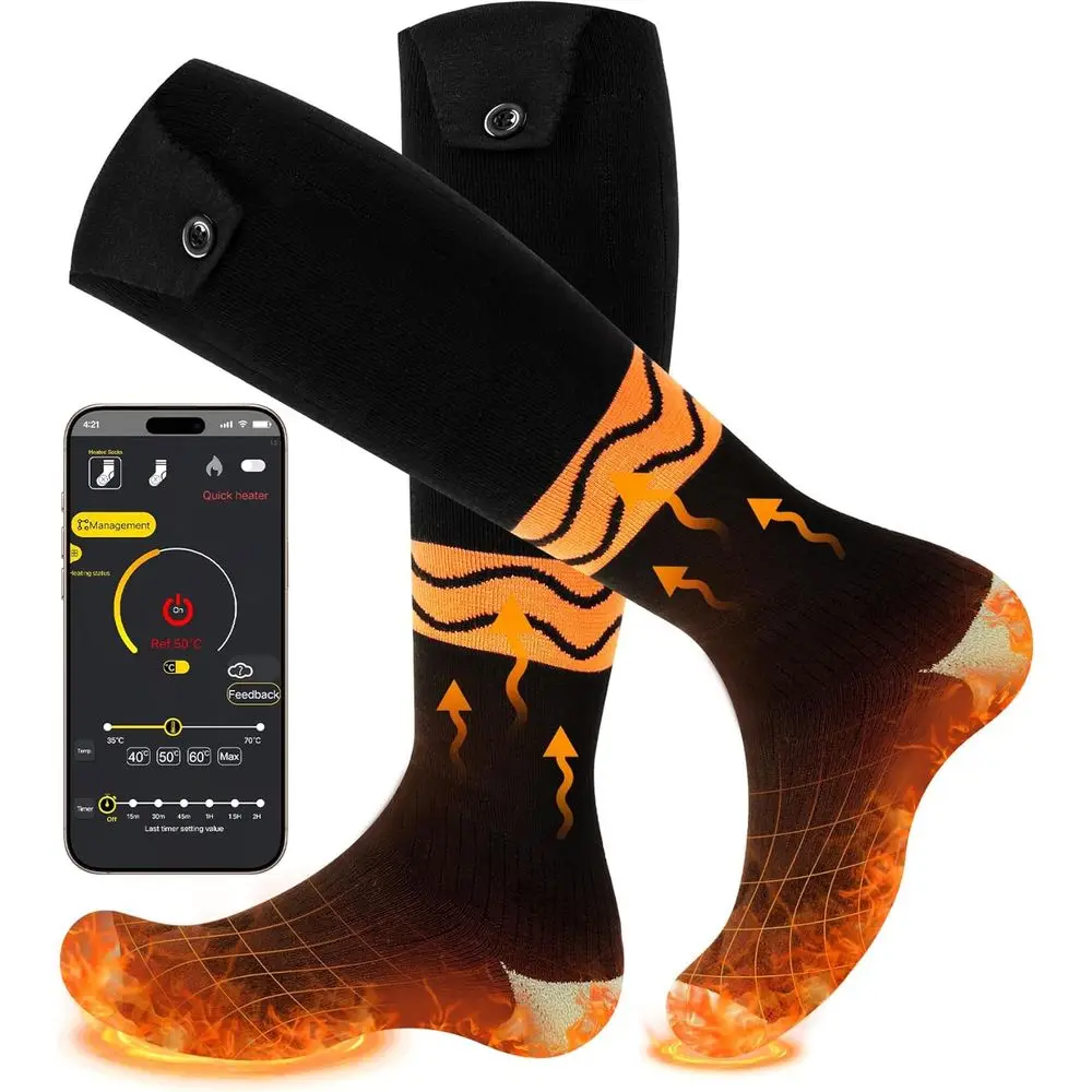 Rechargeable Heated Socks for Men & Women with App Control, Washable, 6000mAh Battery, Ideal for Outdoor Activities in Winter
Rechargeable Heated Socks for Men & Women with App Control, Washable, 6000mAh Battery, Ideal for Outdoor Activities in Winter