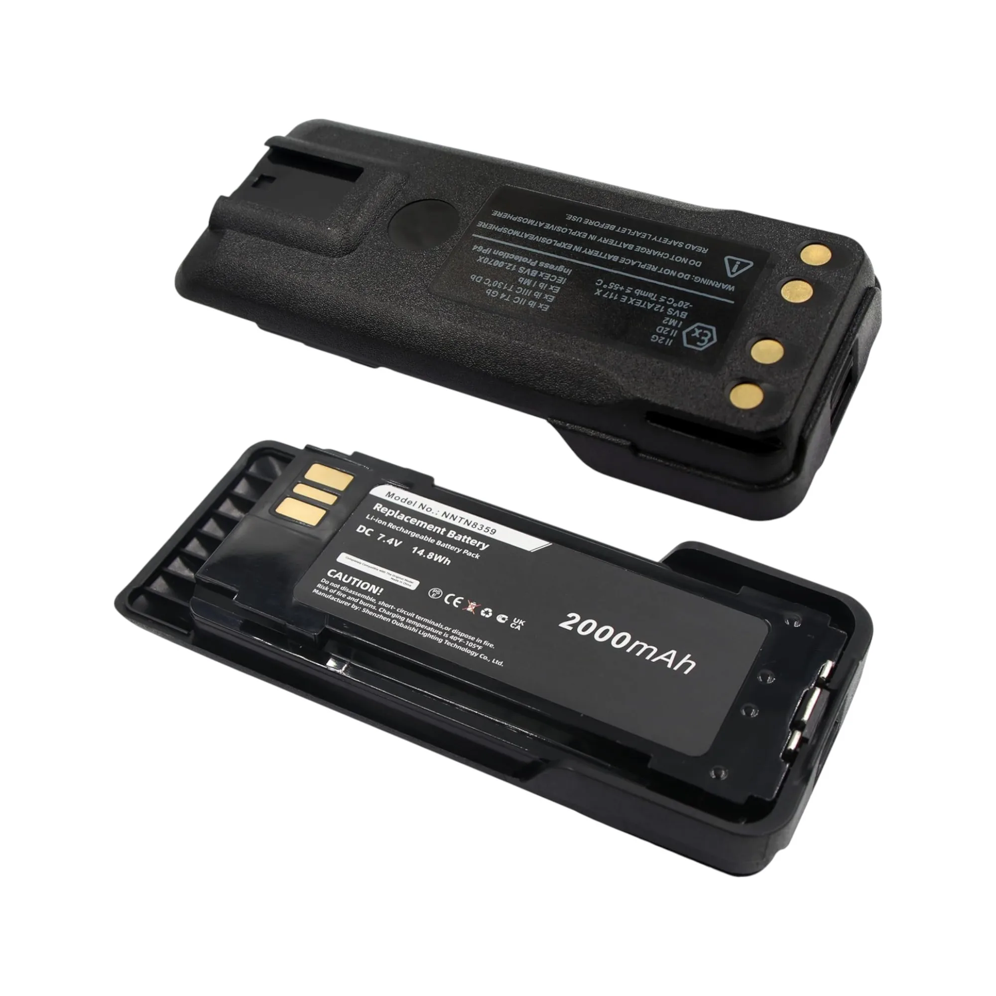 Replacement Battery 2000mAh for Motorola,DP4000ex,DP4401ex ATEX,DP4801ex ATEX,XIR P8608EX,NNTN8359,NNTN8359A,NNTN8359C
Replacement Battery 2000mAh for Motorola,DP4000ex,DP4401ex ATEX,DP4801ex ATEX,XIR P8608EX,NNTN8359,NNTN8359A,NNTN8359C