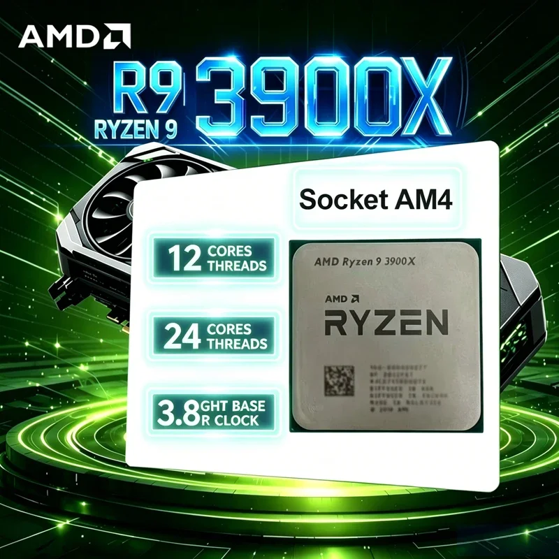 AMD New Ryzen9 3900X 3000 Series Unlocked Processor 3.8GHz Base 4.6GHz Boost Large 64MB Cache Multi-Tasking AM4 DIY CPU
AMD New Ryzen9 3900X 3000 Series Unlocked Processor 3.8GHz Base 4.6GHz Boost Large 64MB Cache Multi-Tasking AM4 DIY CPU