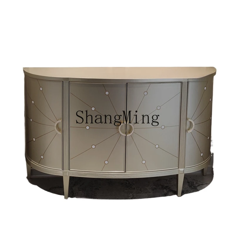YQ light luxury home champagne semi-round dining side cabinet against the wall storage side cabinet living room entrance cabinet
YQ light luxury home champagne semi-round dining side cabinet against the wall storage side cabinet living room entrance cabinet
