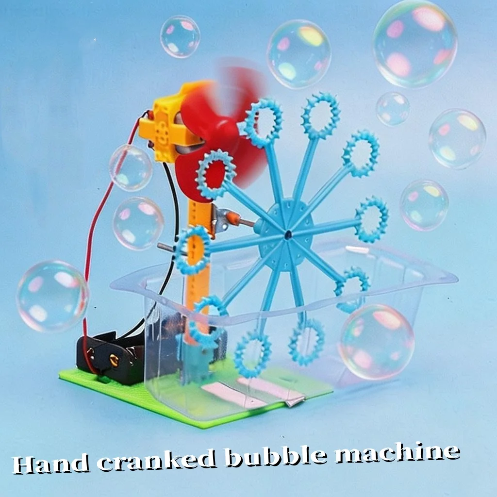 DIY Hand Cranked Bubble Machine Kit Handmade STEM Physics Science Experiment Educational Puzzle Outdoor Creative Gift for Adults
DIY Hand Cranked Bubble Machine Kit Handmade STEM Physics Science Experiment Educational Puzzle Outdoor Creative Gift for Adults