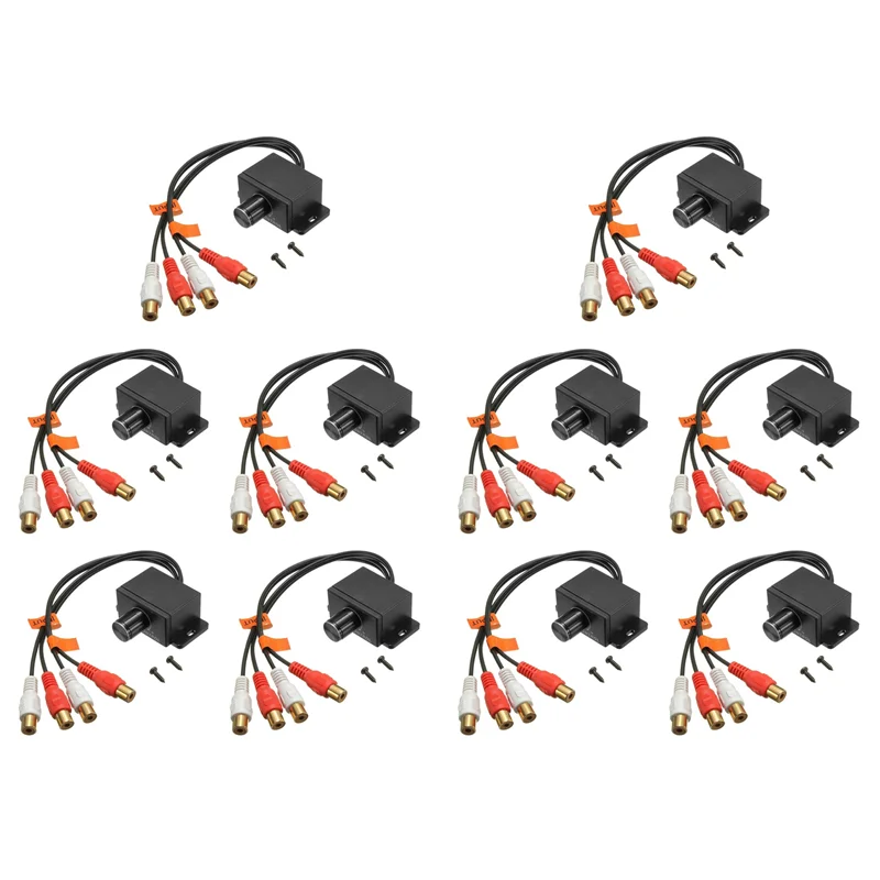 10X Universal Amplifier Bass RCA Gain Level Volume Control Knob For Car Home Black 
10X Universal Amplifier Bass RCA Gain Level Volume Control Knob For Car Home Black