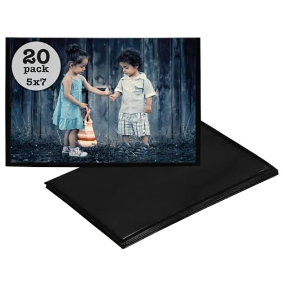 Magnetic Photo Sleeves 5 x 7-Inch, Black - Reusable Fridge Photo Frames for Refrigerator, Locker and Office
Magnetic Photo Sleeves 5 x 7-Inch, Black - Reusable Fridge Photo Frames for Refrigerator, Locker and Office