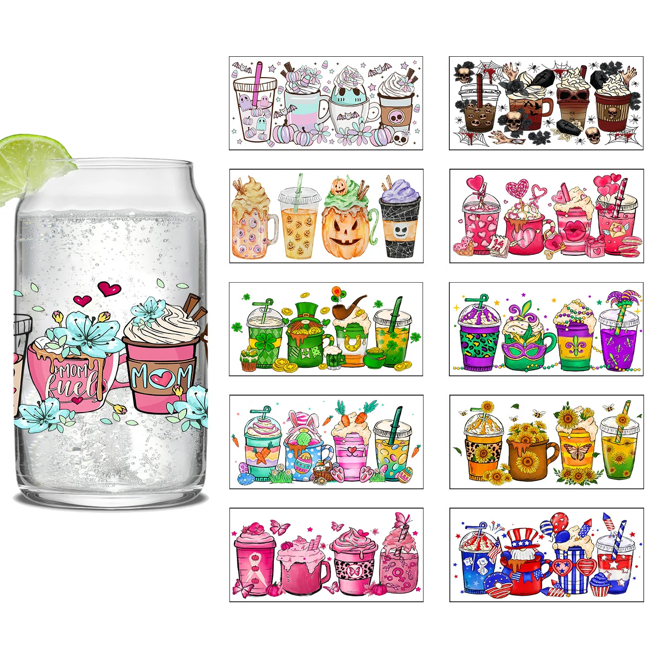 Bubble Tea Bottle Pattern Collection 3D Stickers For Libbey Glass Can Cups Tumbler Sticker 16oz Transfer Decals Uv Dtf Cup Wrap
Bubble Tea Bottle Pattern Collection 3D Stickers For Libbey Glass Can Cups Tumbler Sticker 16oz Transfer Decals Uv Dtf Cup Wrap