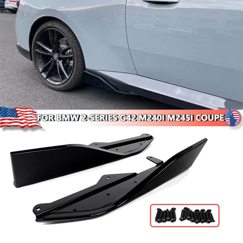 Боковой бампер Magickit для BMW 2 серии G42 2022 2023 2024 220i 230i M240i Coupe, удлинение боковой юбки MP Style, глянцевый черный 
Боковой бампер Magickit для BMW 2 серии G42 2022 2023 2024 220i 230i M240i Coupe, удлинение боковой юбки MP Style, глянцевый черный
