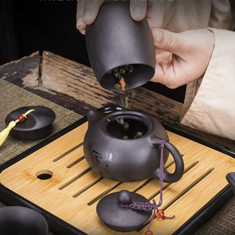 Tea Set Purple clay Portable Teapot Set Outdoor Travel Gaiwan Tea Cups of Tea Ceremony Teacup Fine Gift Organizer
Tea Set Purple clay Portable Teapot Set Outdoor Travel Gaiwan Tea Cups of Tea Ceremony Teacup Fine Gift Organizer